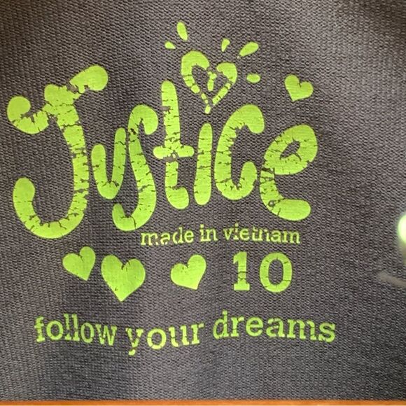 Justice Athletic Jacket Full Zip Grey Neon Green Lightweight Girl’s size 10 - Picture 7 of 10